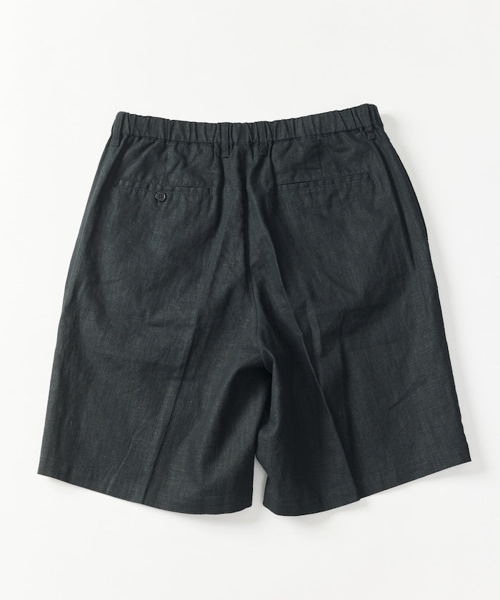 FREAK’S STORE LINEN COTTON EASY SHORT PANTS / 亞麻棉質雙褶鬆緊短褲
