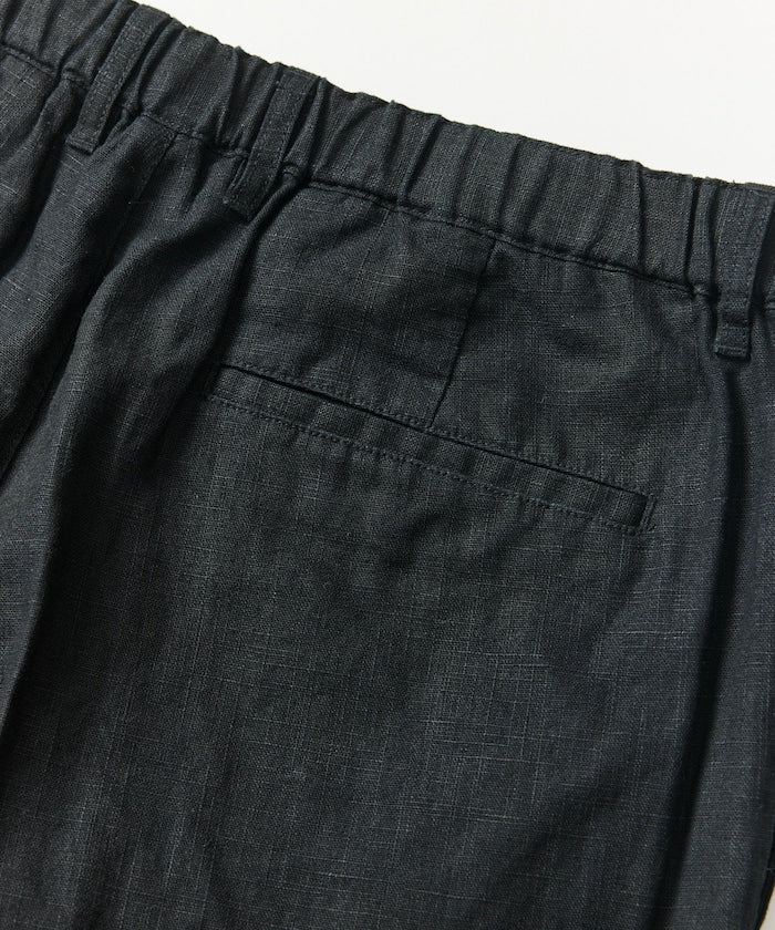FREAK’S STORE LINEN COTTON EASY SHORT PANTS / 亞麻棉質雙褶鬆緊短褲