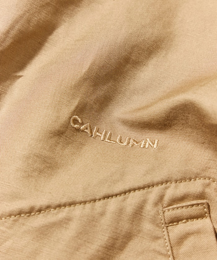 CAHLUMN Cotton Linen Harrington Jacket / 棉麻混紡 哈靈頓 立領外套