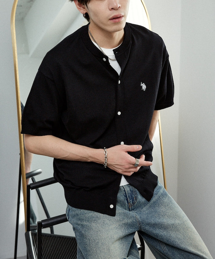 U.S. POLO ASSN. / 涼感 圓領針織開襟衫