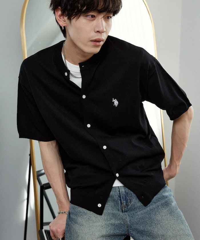 U.S. POLO ASSN. / 涼感 圓領針織開襟衫