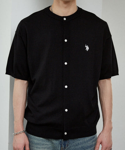 U.S. POLO ASSN. / 涼感 圓領針織開襟衫