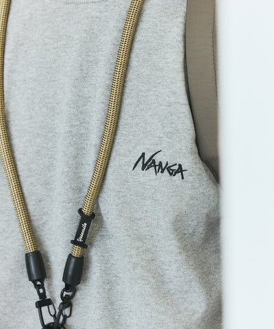 NANGA 別注 刺繍 ECO HYBRID LOGO TEE / 環保混紡刺繡標誌寬版T恤