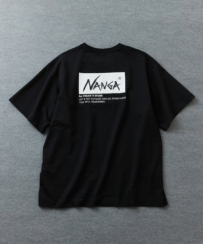 NANGA 別注 刺繍 ECO HYBRID LOGO TEE / 環保混紡刺繡標誌寬版T恤