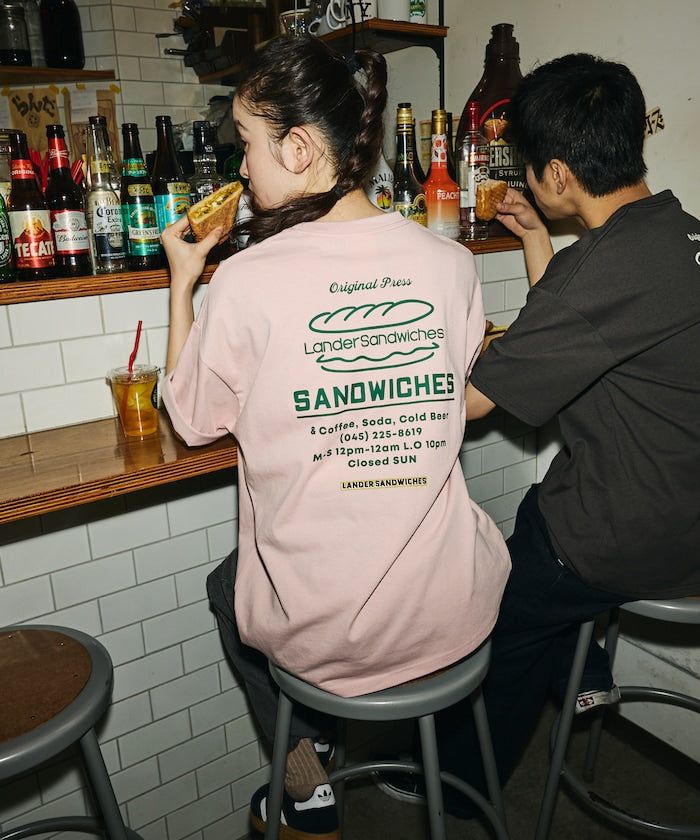 LANDER SANDWICHES × FREAK'S STORE / 背面印花 短袖T恤