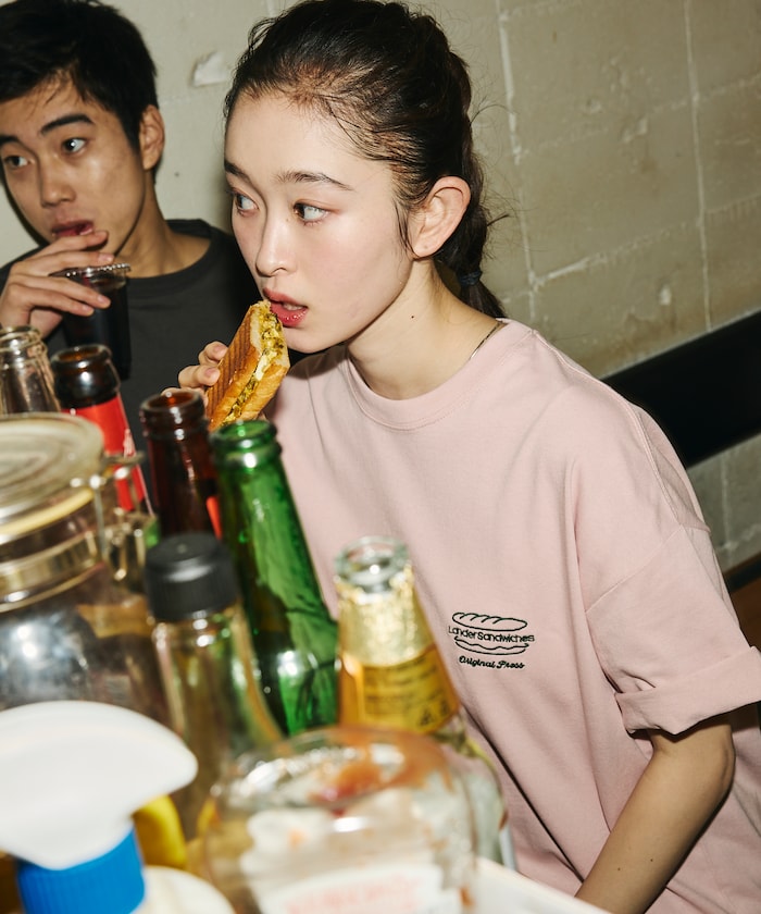LANDER SANDWICHES × FREAK'S STORE / 背面印花 短袖T恤