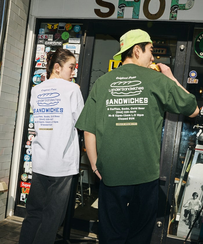 LANDER SANDWICHES × FREAK'S STORE / 背面印花 短袖T恤