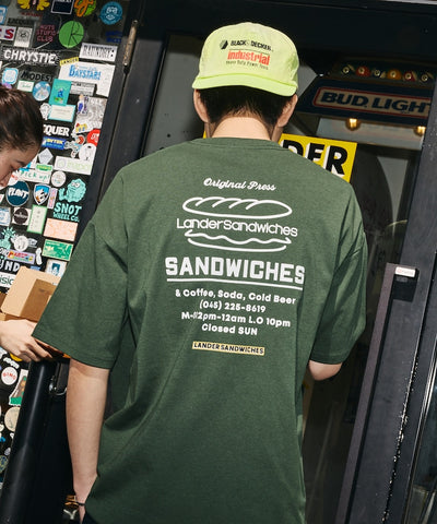 LANDER SANDWICHES × FREAK'S STORE / 背面印花 短袖T恤