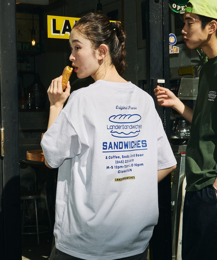 LANDER SANDWICHES × FREAK'S STORE / 背面印花 短袖T恤