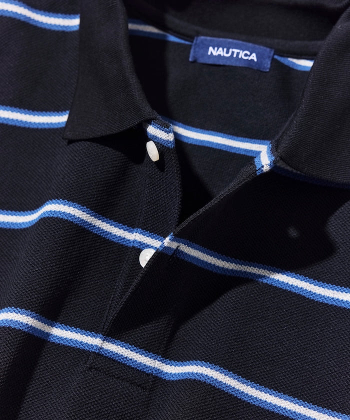 NAUTICA JP / 條紋短袖 Polo 衫