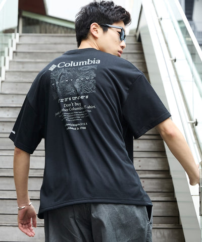 COLUMBIA x FREAK’S STORE / 等高線圖樣後印花短袖T恤