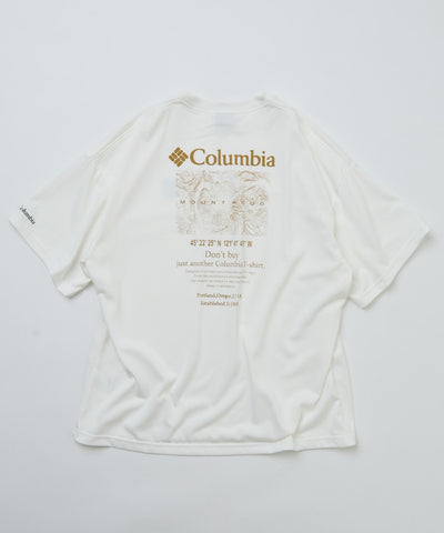 COLUMBIA x FREAK’S STORE / 等高線圖樣後印花短袖T恤