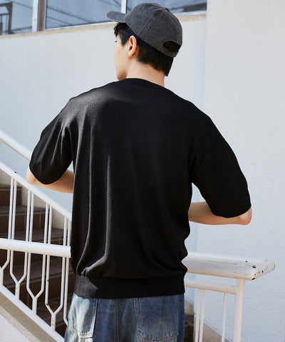 U.S. POLO ASSN. / 亨利領涼感針織 短袖T恤