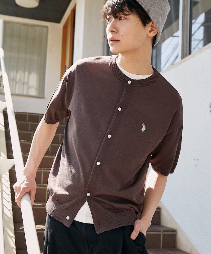 U.S. POLO ASSN. / 涼感 圓領針織開襟衫