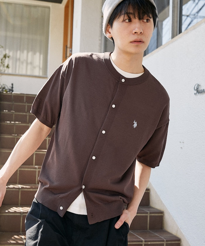U.S. POLO ASSN. / 涼感 圓領針織開襟衫
