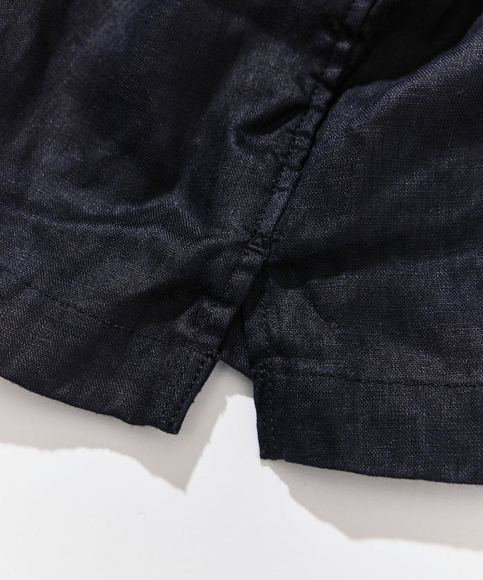 CAHLUMN Linen Open Collar Long Sleeve Shirt / 亞麻開領長袖襯衫