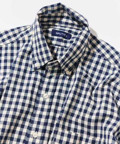 NAUTICA JP / 水洗 格紋 短袖襯衫