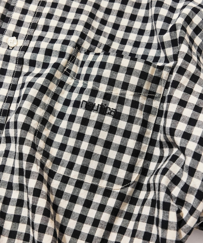 NAUTICA JP / 水洗 格紋 短袖襯衫