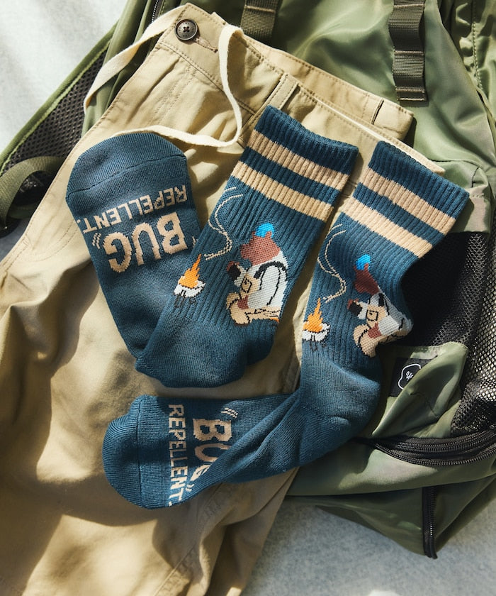 Coleman Socks insect shield / 圖案中筒襪