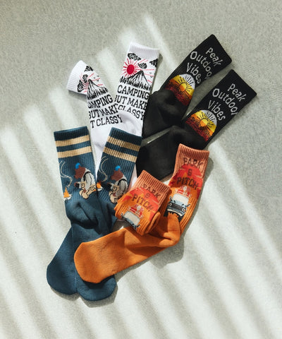 Coleman Socks insect shield / 圖案中筒襪