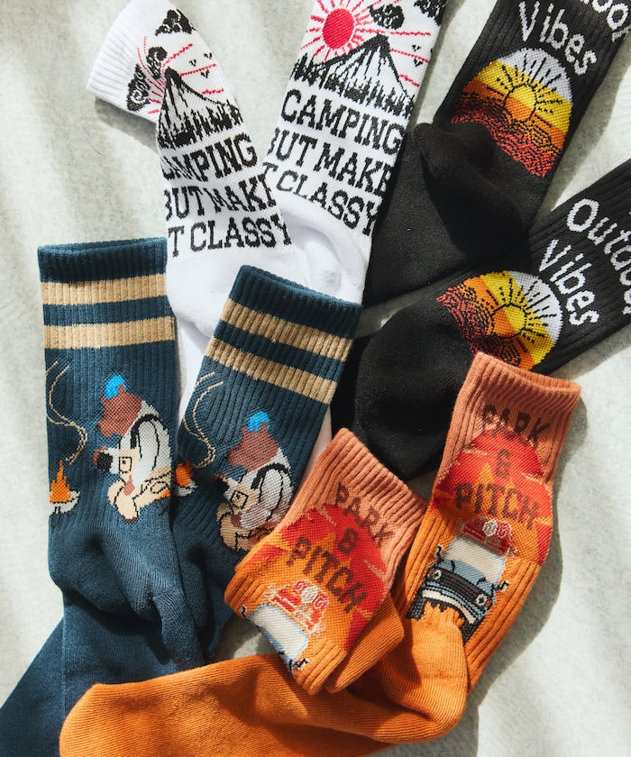 Coleman Socks insect shield / 圖案中筒襪