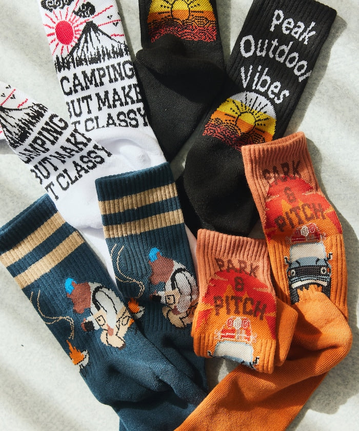 Coleman Socks insect shield / 圖案中筒襪