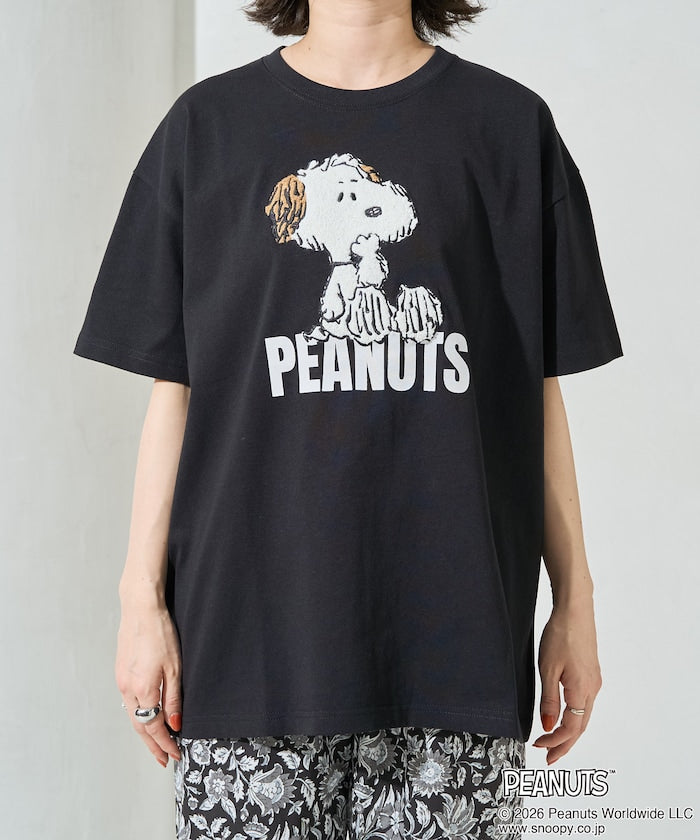 PEANUTS x FREAK’S STORE / PEANUTS 立體刺繡短袖T恤 女版 單尺寸