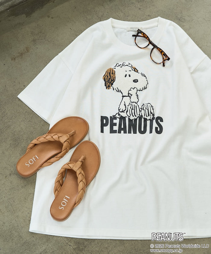 PEANUTS x FREAK’S STORE / PEANUTS 立體刺繡短袖T恤 女版 單尺寸