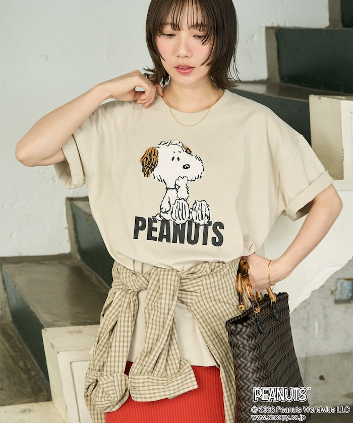PEANUTS x FREAK’S STORE / PEANUTS 立體刺繡短袖T恤 女版 單尺寸