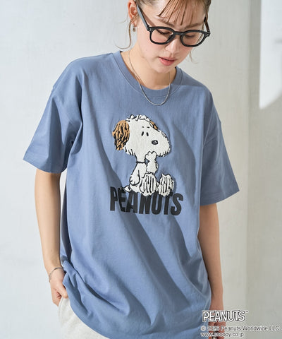 PEANUTS x FREAK’S STORE / PEANUTS 立體刺繡短袖T恤 女版 單尺寸