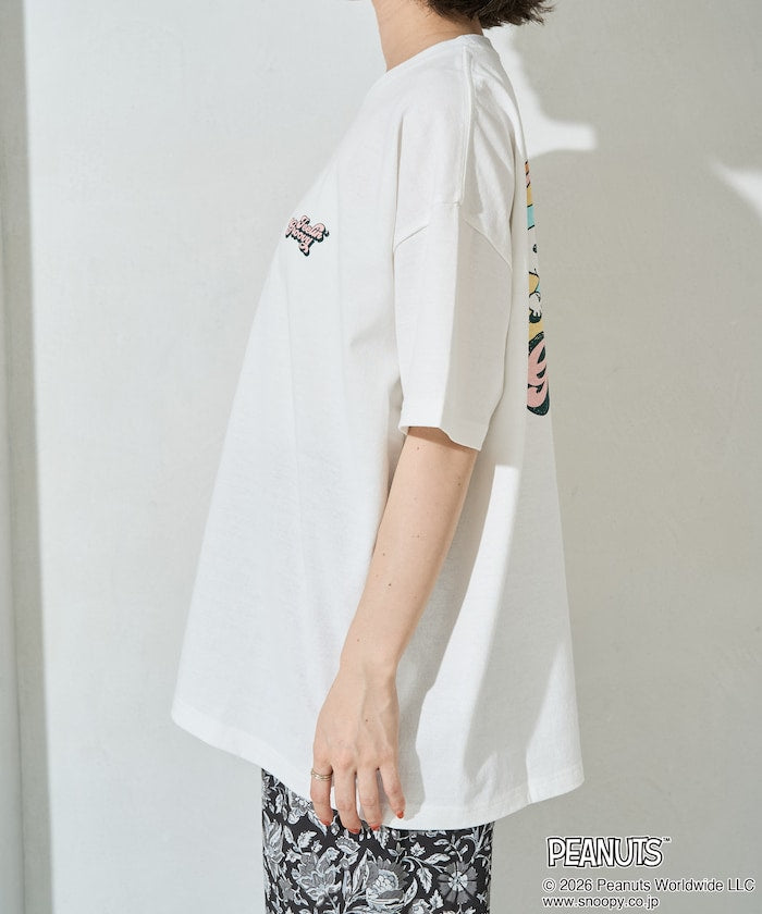 PEANUTS x FREAK’S STORE / SNOOPY 波普印花 短袖T恤 女版 單尺寸