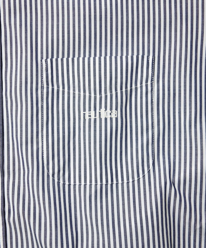 NAUTICA JP / Broad Stripe 條紋短袖襯衫