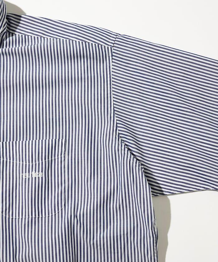 NAUTICA JP / Broad Stripe 條紋短袖襯衫