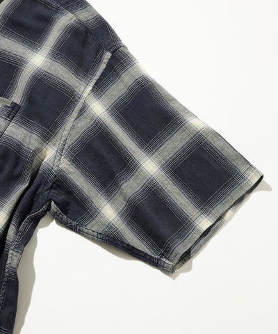 NAUTICA JP / 漸層復古格紋 短袖襯衫