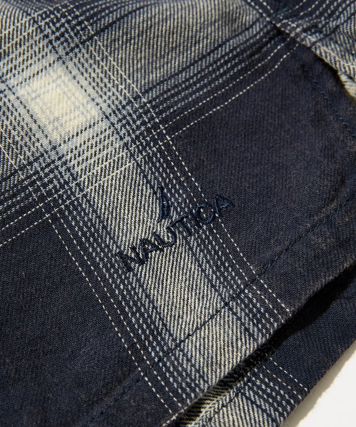 NAUTICA JP / 漸層復古格紋 短袖襯衫