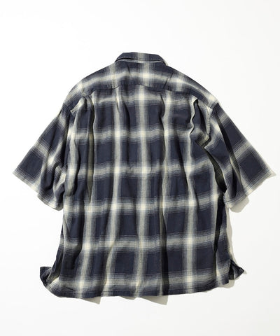 NAUTICA JP / 漸層復古格紋 短袖襯衫