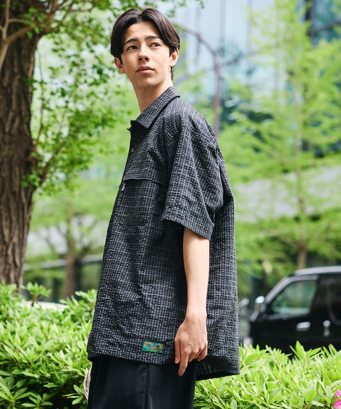 Foxfire × FREAK'S STORE / 多口袋結構 抽繩下擺 短袖襯衫