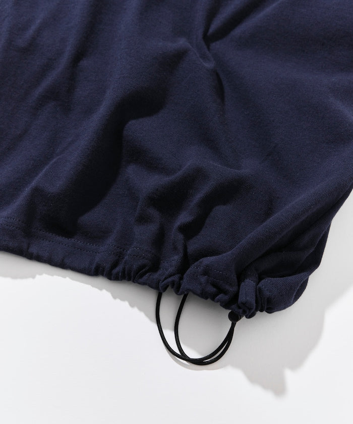 NAUTICA JP / 寬鬆剪裁 國旗刺繡 下擺抽繩 口袋T恤