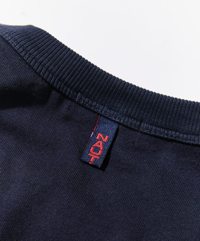 NAUTICA JP / 寬鬆剪裁 國旗刺繡 下擺抽繩 口袋T恤