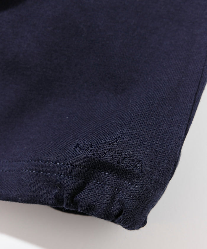 NAUTICA JP / 寬鬆剪裁 國旗刺繡 下擺抽繩 口袋T恤