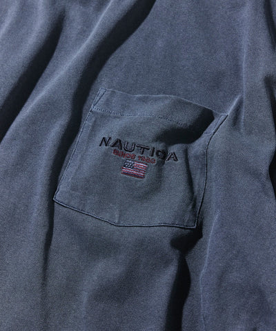 NAUTICA JP / 寬鬆剪裁 美式旗標 水洗染色 抽繩口袋T恤