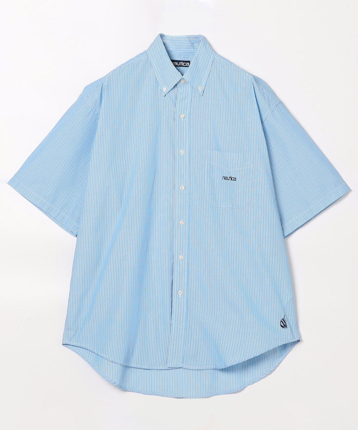 NAUTICA JP / Broad Stripe 條紋短袖襯衫