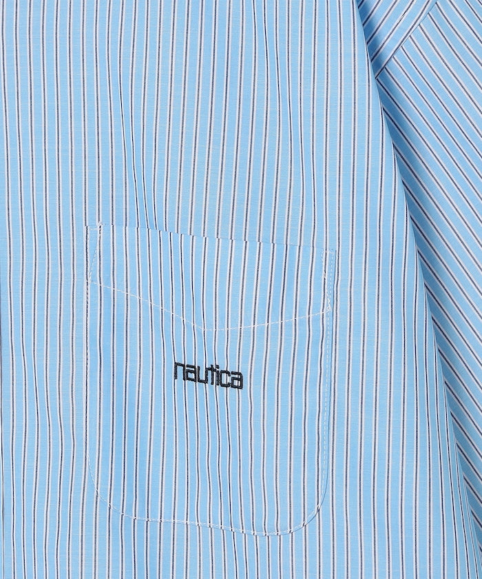 NAUTICA JP / Broad Stripe 條紋短袖襯衫