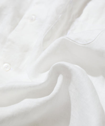 CAHLUMN Linen Open Collar Short Sleeve Shirt / 亞麻開領短袖襯衫
