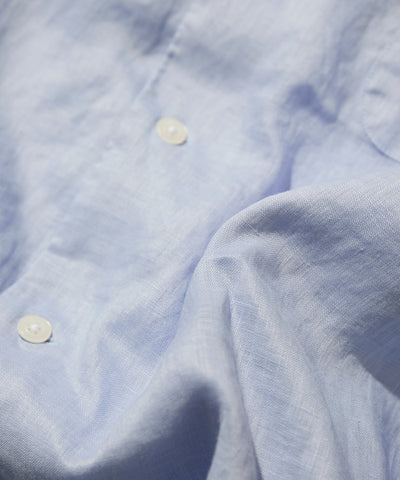 CAHLUMN Linen Open Collar Short Sleeve Shirt / 亞麻開領短袖襯衫