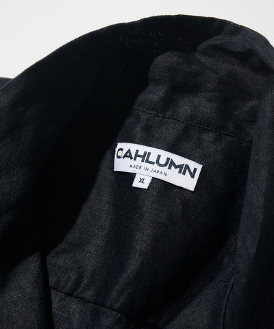 CAHLUMN Linen Open Collar Short Sleeve Shirt / 亞麻開領短袖襯衫