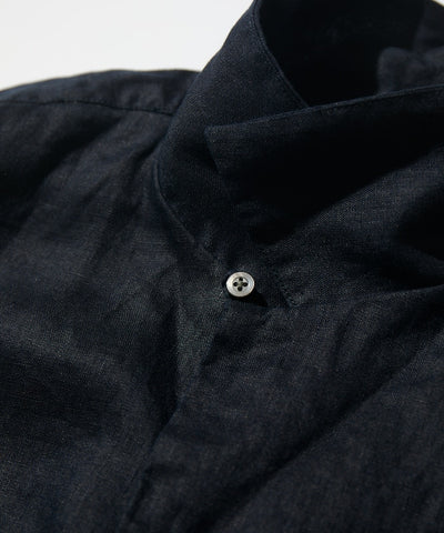 CAHLUMN Linen Open Collar Short Sleeve Shirt / 亞麻開領短袖襯衫