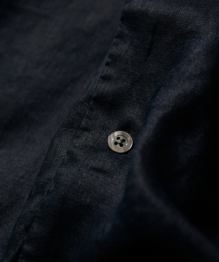 CAHLUMN Linen Open Collar Short Sleeve Shirt / 亞麻開領短袖襯衫