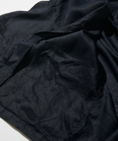 CAHLUMN Linen Open Collar Short Sleeve Shirt / 亞麻開領短袖襯衫