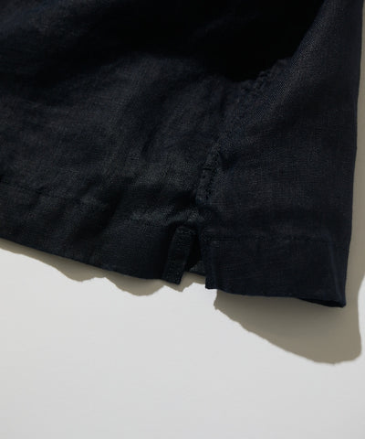 CAHLUMN Linen Open Collar Short Sleeve Shirt / 亞麻開領短袖襯衫
